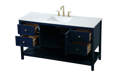 Elegant Furniture & Lighting - Theo 60 inch Single bathroom vanity in blue - VF16460BL veiw 16