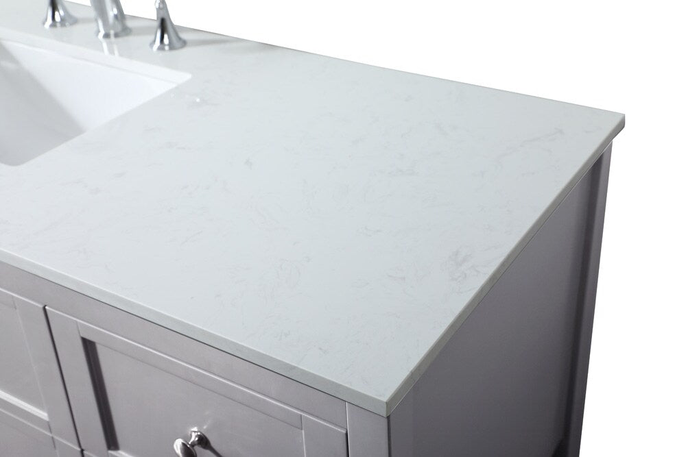 Elegant Furniture & Lighting - Theo 60 inch Single bathroom vanity in grey - VF16460GR veiw 4