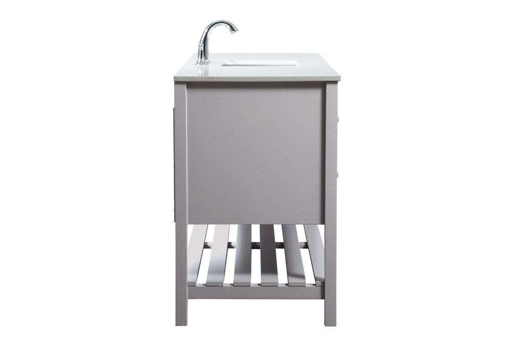 Elegant Furniture & Lighting - Theo 60 inch Single bathroom vanity in grey - VF16460GR veiw 7