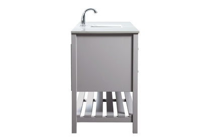 Elegant Furniture & Lighting - Theo 60 inch Single bathroom vanity in grey - VF16460GR veiw 7