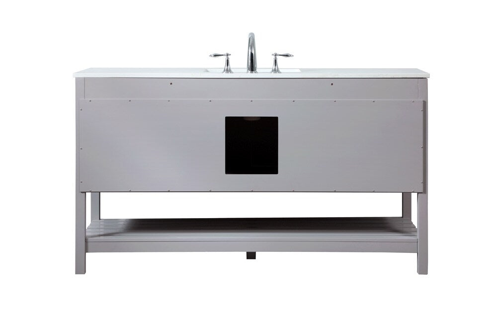 Elegant Furniture & Lighting - Theo 60 inch Single bathroom vanity in grey - VF16460GR veiw 8