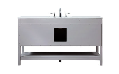 Elegant Furniture & Lighting - Theo 60 inch Single bathroom vanity in grey - VF16460GR veiw 8