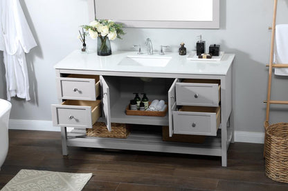 Elegant Furniture & Lighting - Theo 60 inch Single bathroom vanity in grey - VF16460GR veiw 10
