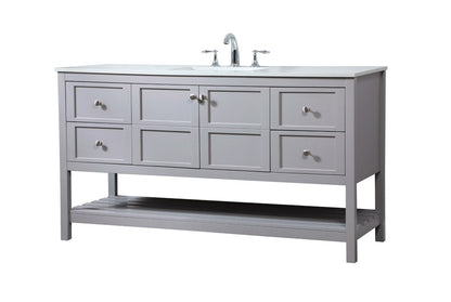 Elegant Furniture & Lighting - Theo 60 inch Single bathroom vanity in grey - VF16460GR veiw 14