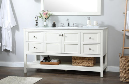 Elegant Furniture & Lighting - Theo 60 inch Single bathroom vanity in white - VF16460WH veiw 9