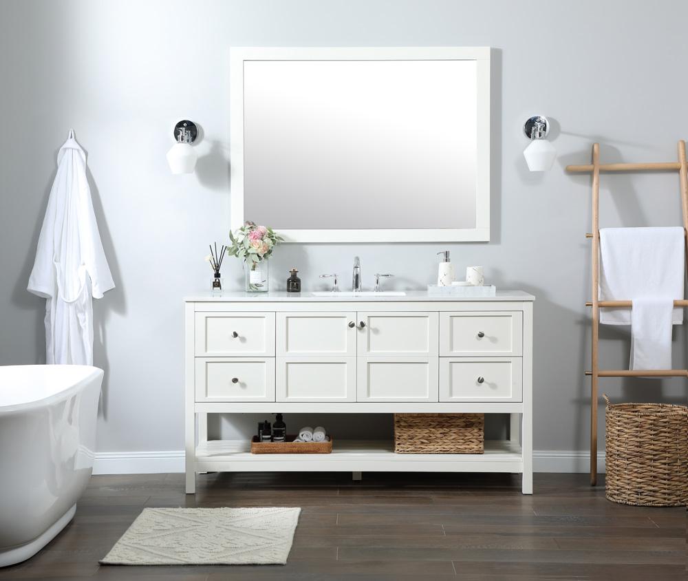 Elegant Furniture & Lighting - Theo 60 inch Single bathroom vanity in white - VF16460WH veiw 11