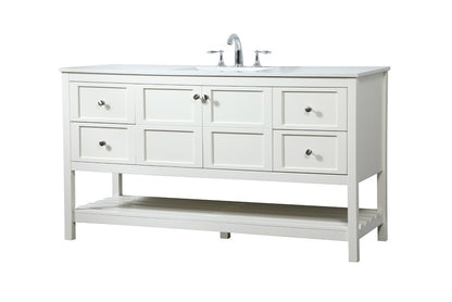 Elegant Furniture & Lighting - Theo 60 inch Single bathroom vanity in white - VF16460WH veiw 14