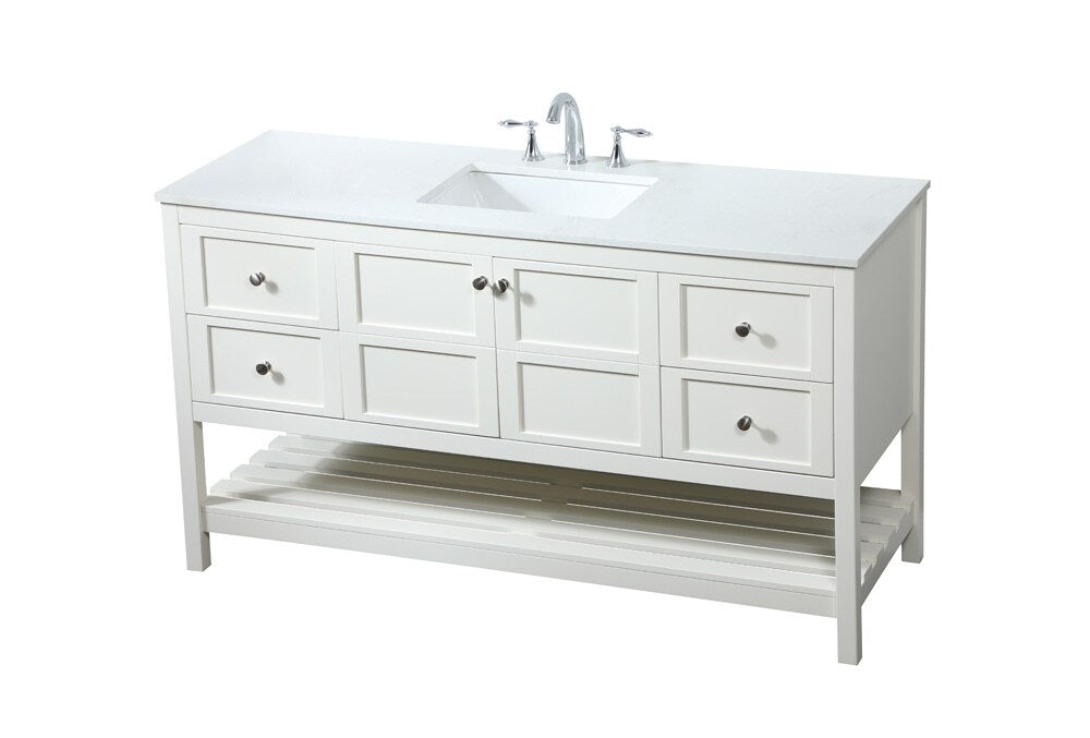 Elegant Furniture & Lighting - Theo 60 inch Single bathroom vanity in white - VF16460WH veiw 15