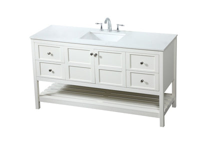 Elegant Furniture & Lighting - Theo 60 inch Single bathroom vanity in white - VF16460WH veiw 15