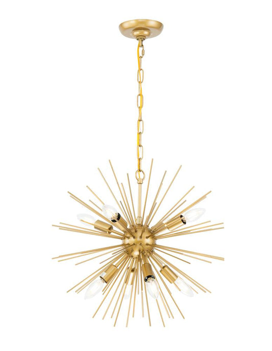 Elegant Furniture & Lighting - Timber 8 light Brass pendant - LD5036D20BR veiw 1