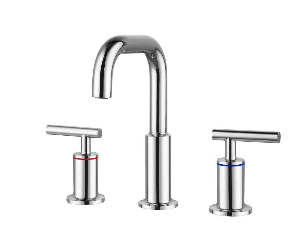 Elegant Furniture & Lighting - Tobias 8 inch Widespread Double Handle Bathroom Faucet in Chrome - FAV-1010PCH veiw 1