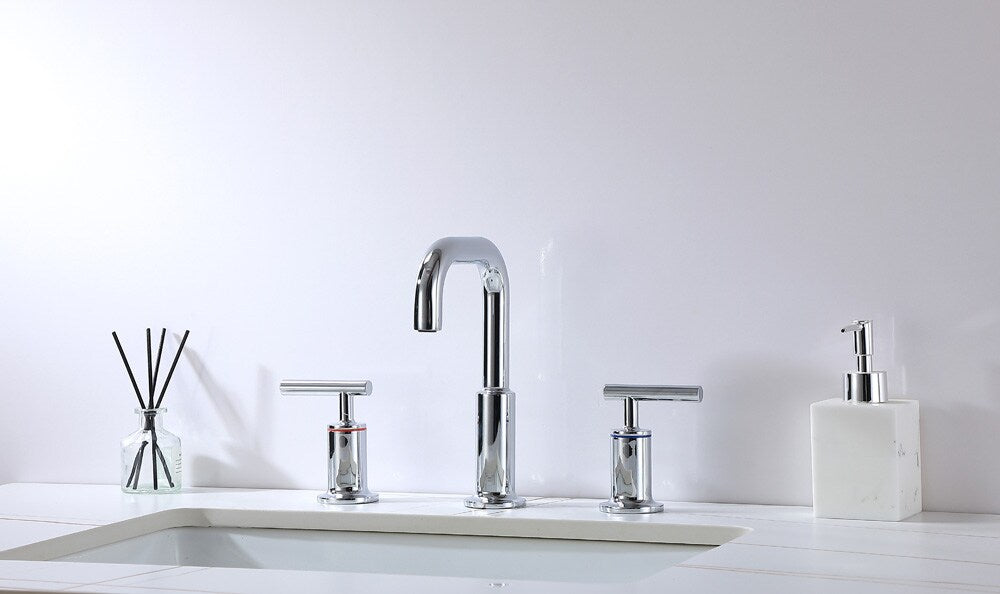 Elegant Furniture & Lighting - Tobias 8 inch Widespread Double Handle Bathroom Faucet in Chrome - FAV-1010PCH veiw 5