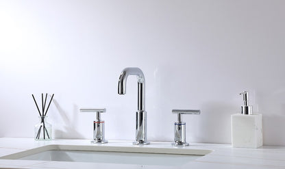 Elegant Furniture & Lighting - Tobias 8 inch Widespread Double Handle Bathroom Faucet in Chrome - FAV-1010PCH veiw 5