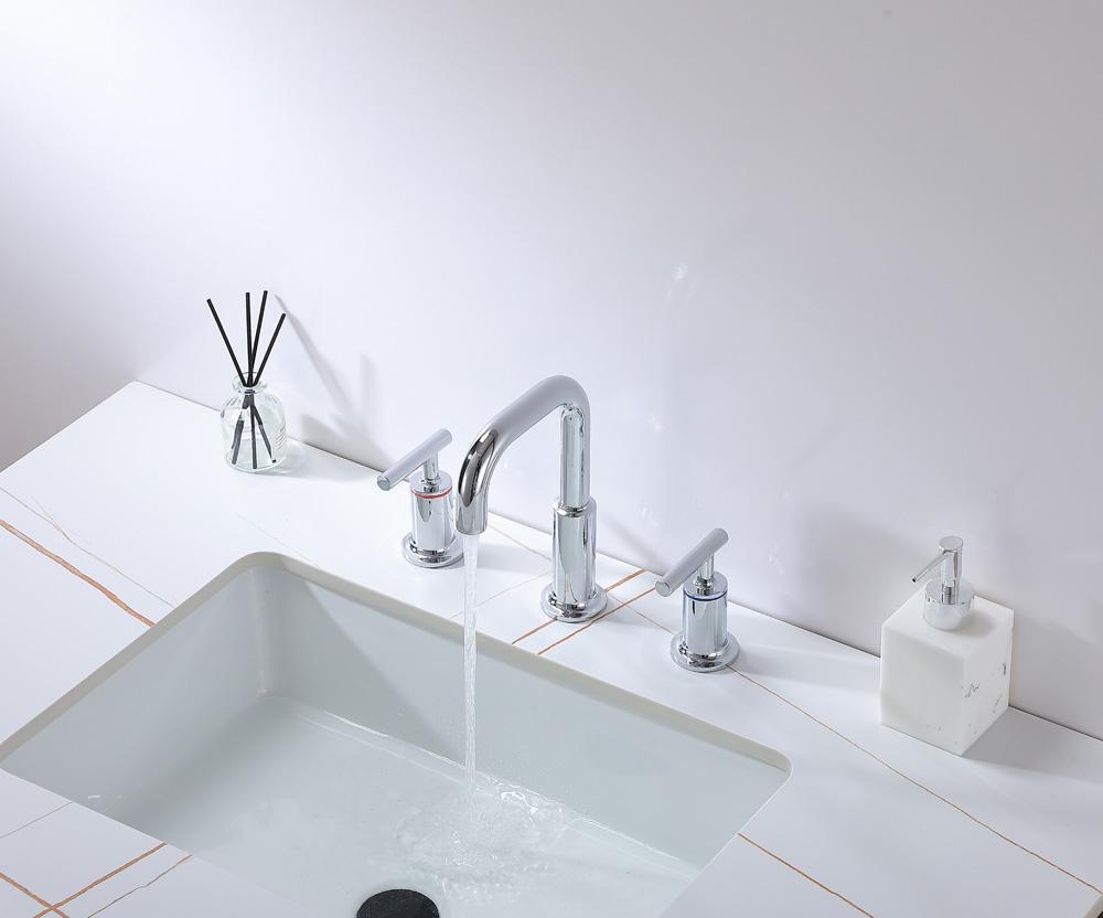 Elegant Furniture & Lighting - Tobias 8 inch Widespread Double Handle Bathroom Faucet in Chrome - FAV-1010PCH veiw 6
