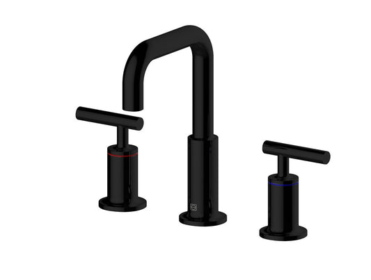 Elegant Furniture & Lighting - Tobias 8 inch Widespread Double Handle Bathroom Faucet in Matte Black - FAV-1010MBK veiw 1