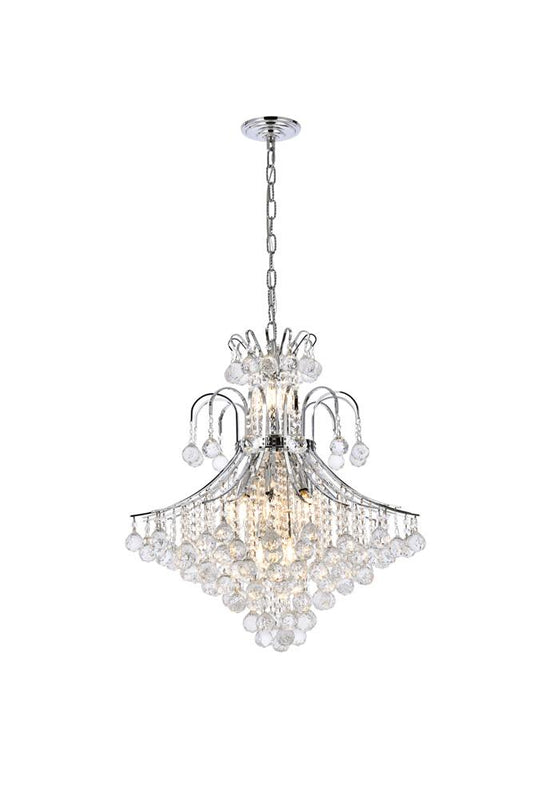 Elegant Furniture & Lighting - Toureg 15 light Chrome Chandelier Clear Royal Cut Crystal - V8003D25C/RC veiw 1