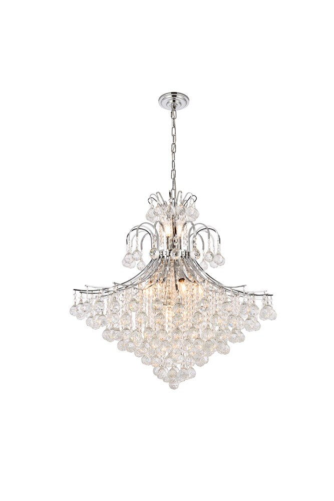 Elegant Furniture & Lighting - Toureg 15 light Chrome Chandelier Clear Royal Cut Crystal - V8005G31C/RC veiw 1