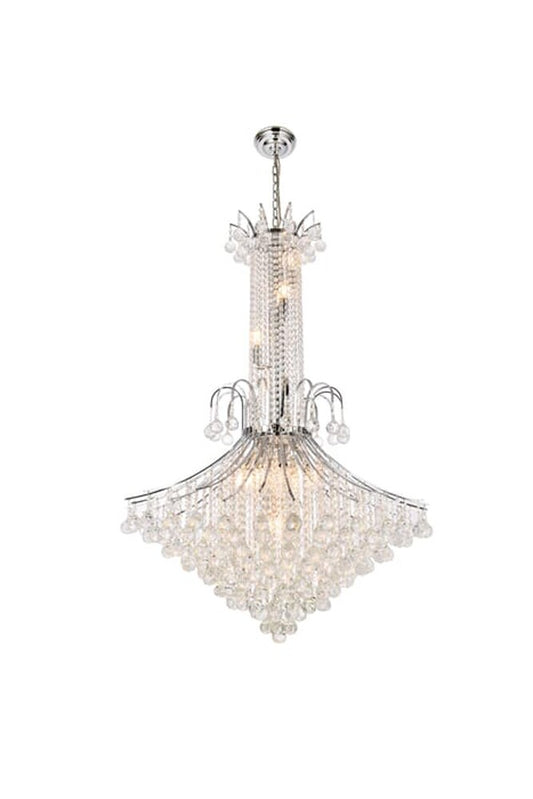 Elegant Furniture & Lighting - Toureg 16 light Chrome Chandelier Clear Royal Cut Crystal - V8006G35C/RC veiw 1
