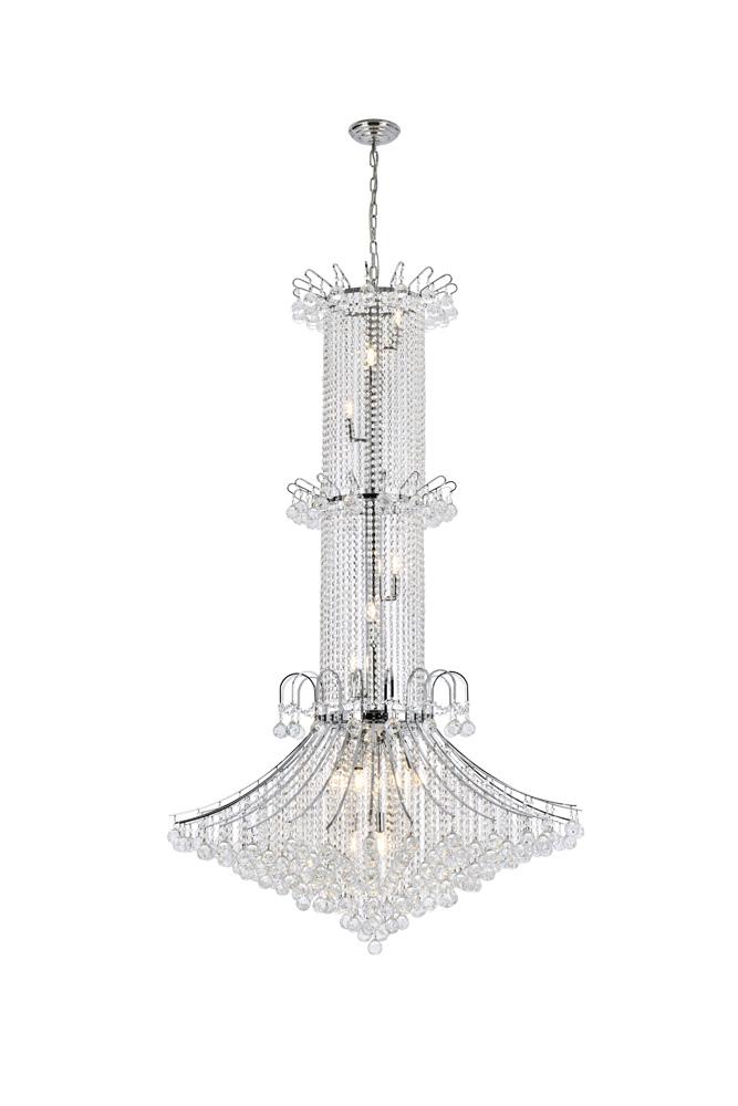 Elegant Furniture & Lighting - Toureg 20 light Chrome Chandelier Clear Royal Cut Crystal - V8008G44C/RC veiw 1