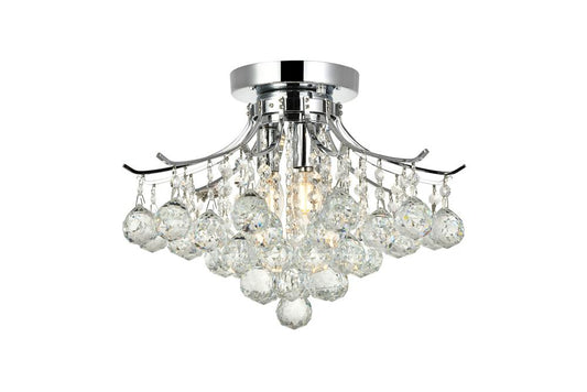 Elegant Furniture & Lighting - Toureg 3 light Chrome Flush Mount Clear Royal Cut Crystal - V8000F16C/RC veiw 1