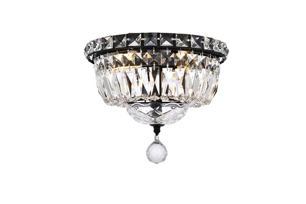Elegant Furniture & Lighting - Tranquil 10 inch black flush mount - V2528F10BK/RC veiw 1