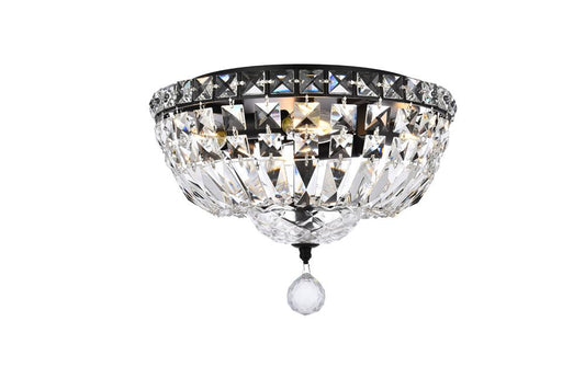 Elegant Furniture & Lighting - Tranquil 12 inch black flush mount - V2528F12BK/RC veiw 1