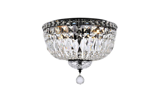 Elegant Furniture & Lighting - Tranquil 14 inch black flush mount - V2528F14BK/RC veiw 1