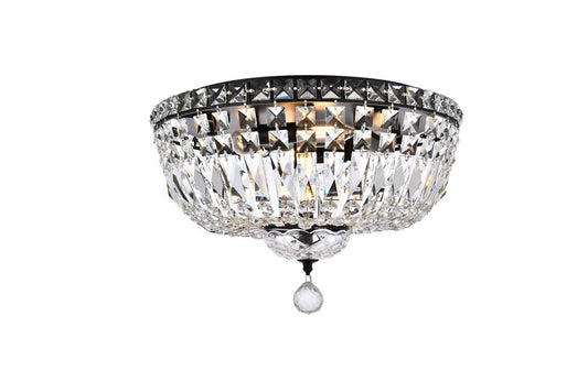 Elegant Furniture & Lighting - Tranquil 16 inch black flush mount - V2528F16BK/RC veiw 1