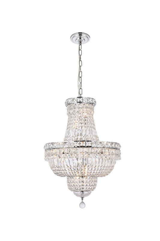 Elegant Furniture & Lighting - Tranquil 12 light Chrome Pendant Clear Royal Cut Crystal - V2528D18C/RC veiw 1