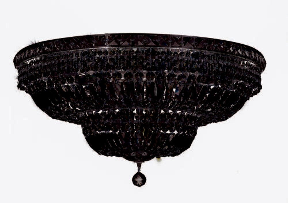 Elegant Furniture & Lighting - Tranquil 18 light Chrome Flush Mount Clear Royal Cut Crystal - V2528F30C/RC veiw 1