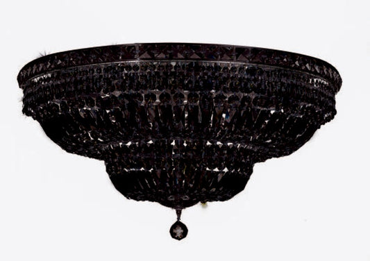 Elegant Furniture & Lighting - Tranquil 18 light Chrome Flush Mount Clear Royal Cut Crystal - V2528F30C/RC veiw 1