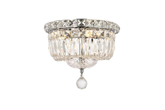 Elegant Furniture & Lighting - Tranquil 4 light Chrome Flush Mount Clear Royal Cut Crystal - V2528F10C/RC veiw 1