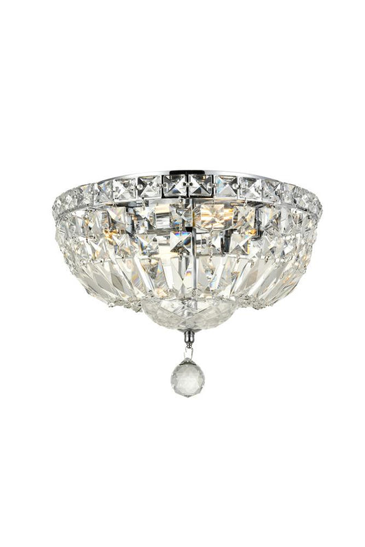 Elegant Furniture & Lighting - Tranquil 4 light Chrome Flush Mount Clear Royal Cut Crystal - V2528F12C/RC veiw 1