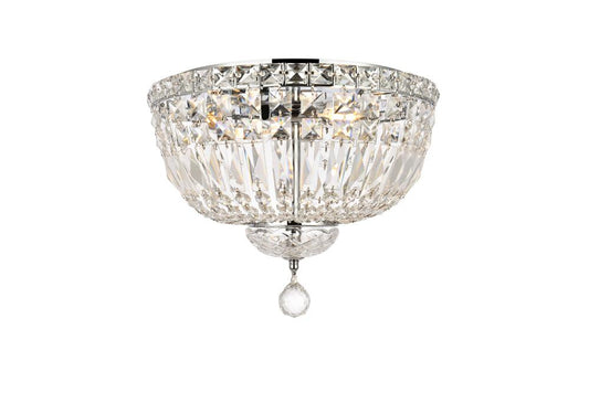 Elegant Furniture & Lighting - Tranquil 4 light Chrome Flush Mount Clear Royal Cut Crystal - V2528F14C/RC veiw 1