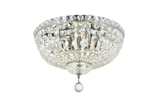 Elegant Furniture & Lighting - Tranquil 6 light Chrome Flush Mount Clear Royal Cut Crystal - V2528F16C/RC veiw 1