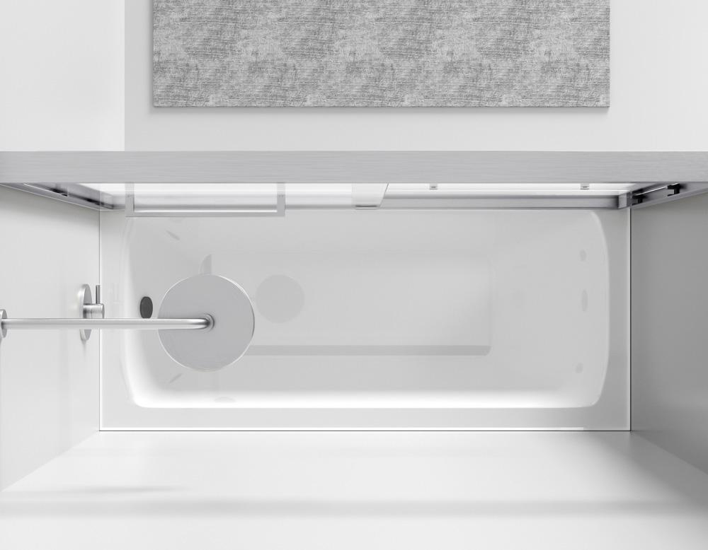 Elegant Furniture & Lighting - Trenton Semi-frameless tub door 60 x 60 Brushed Nickel - TD333-6060BNK veiw 5