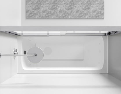 Elegant Furniture & Lighting - Trenton Semi-frameless tub door 60 x 60 Brushed Nickel - TD333-6060BNK veiw 5