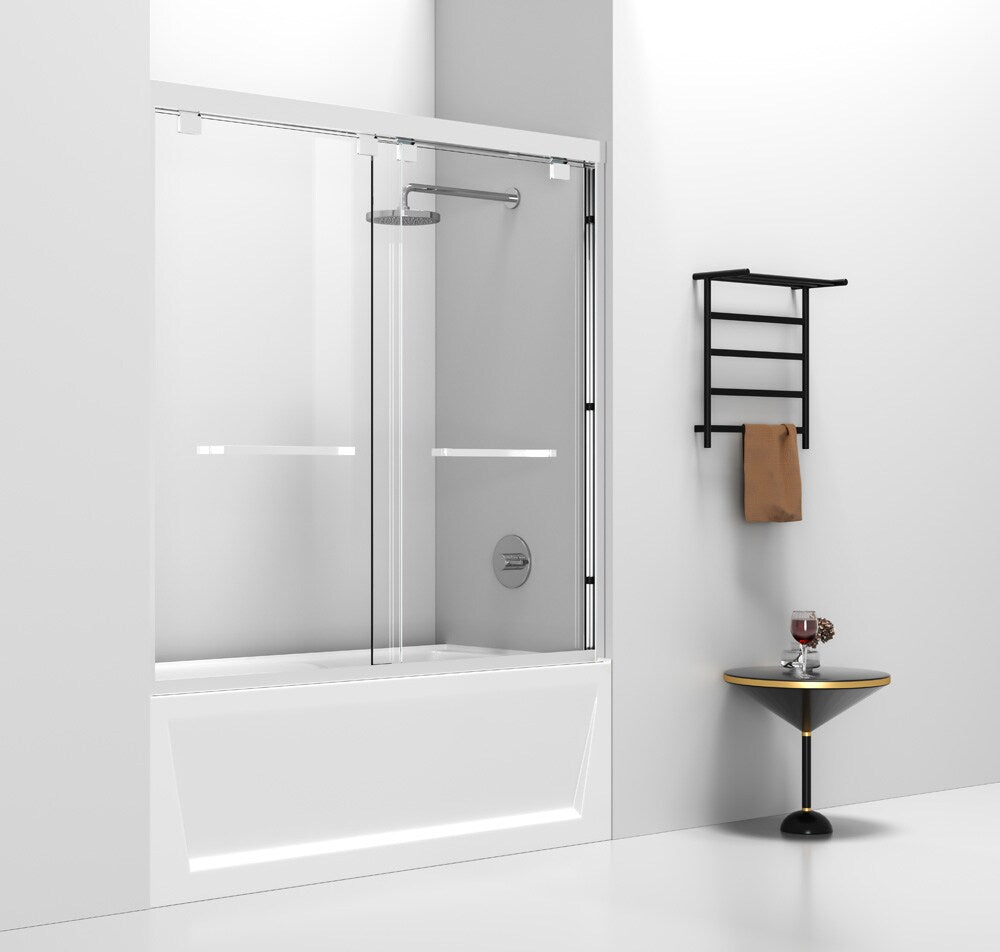 Elegant Furniture & Lighting - Trenton Semi-frameless tub door 60 x 60 Polished Chrome - TD333-6060PCH veiw 3