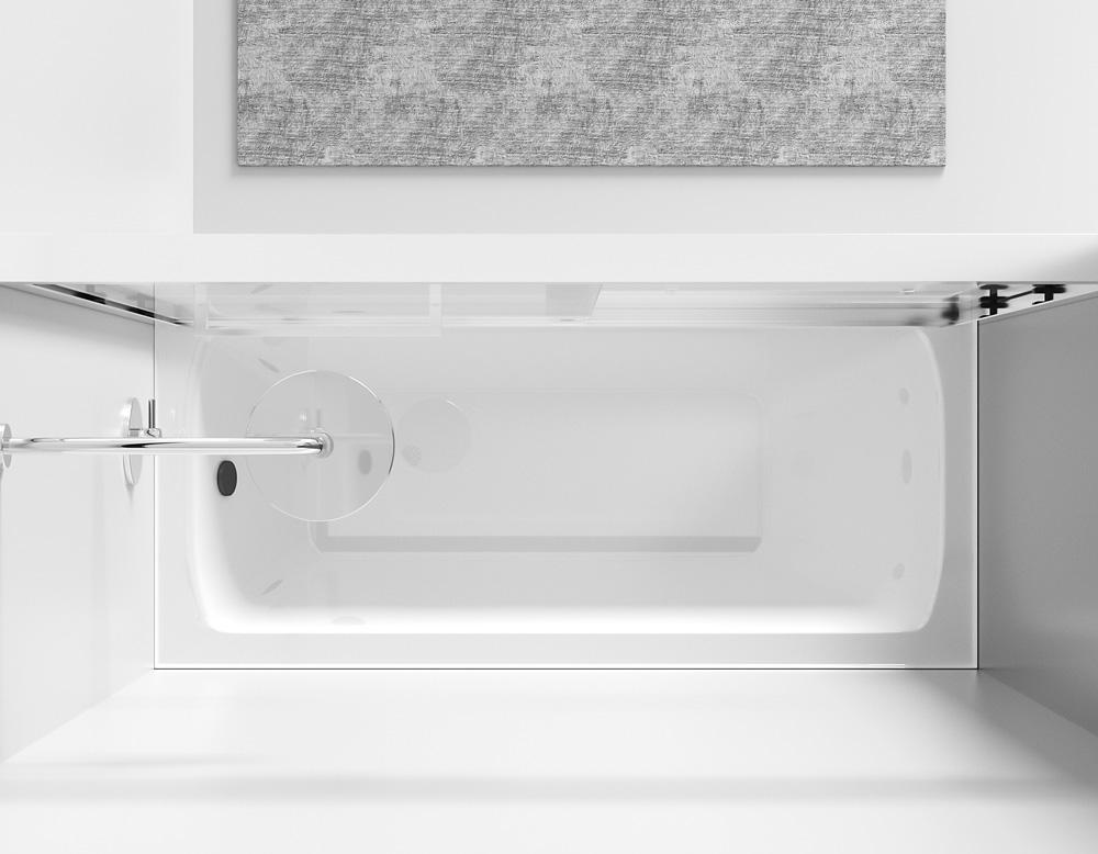 Elegant Furniture & Lighting - Trenton Semi-frameless tub door 60 x 60 Polished Chrome - TD333-6060PCH veiw 4