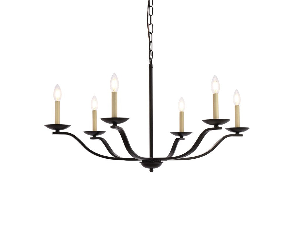 Elegant Furniture & Lighting - Trey 36 inch pendant in black - LD641D36BK veiw 1