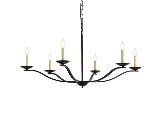 Elegant Furniture & Lighting - Trey 42 inch pendant in black - LD641D42BK veiw 1