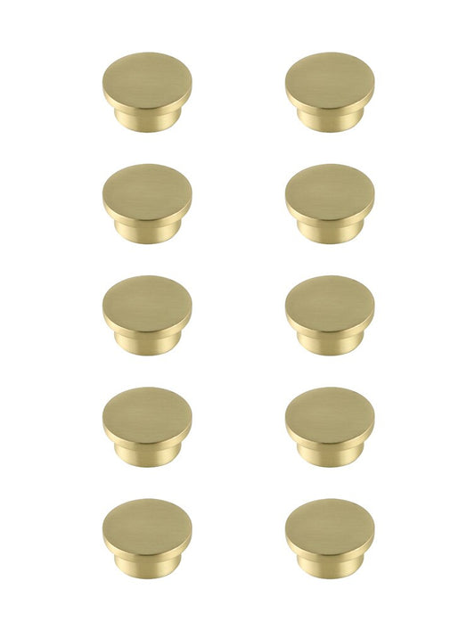 Elegant Furniture & Lighting - Trovon 1.6in Diameter Brushed Gold Oversize Round Knob Multipack (Set of 10) - KB2009-GD-10PK veiw 1
