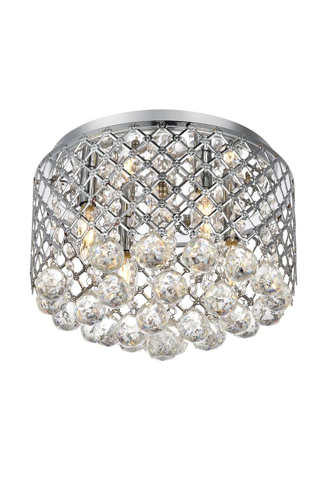 Elegant Furniture & Lighting - Tully Flushmount D13.5 H9.4 Lt:4 Chrome Finish - LD5010F13C veiw 1