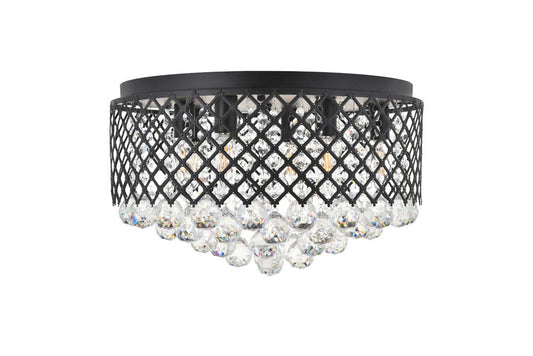 Elegant Furniture & Lighting - Tully 6 light Matte Black Flush Mount - LD5010F18MB veiw 1