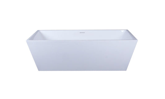 Elegant Furniture & Lighting - Turner 72 inch soaking rectangular bathtub in glossy white - BT21372GW veiw 1
