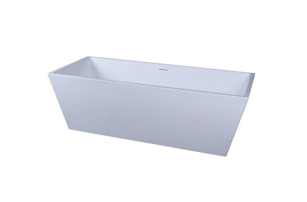 Elegant Furniture & Lighting - Turner 72 inch soaking rectangular bathtub in glossy white - BT21372GW veiw 8