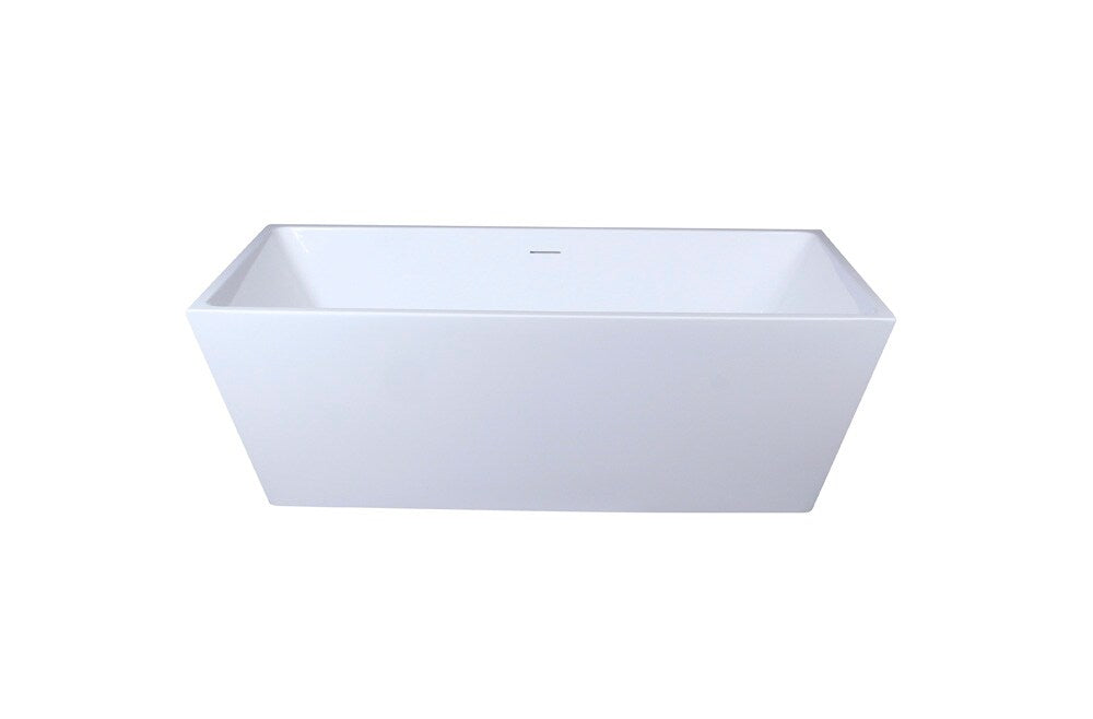 Elegant Furniture & Lighting - Turner 67 inch soaking rectangular bathtub in glossy white - BT21367GW veiw 1
