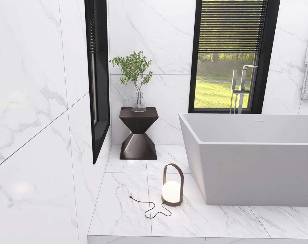 Elegant Furniture & Lighting - Turner 67 inch soaking rectangular bathtub in glossy white - BT21367GW veiw 7