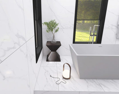 Elegant Furniture & Lighting - Turner 67 inch soaking rectangular bathtub in glossy white - BT21367GW veiw 7