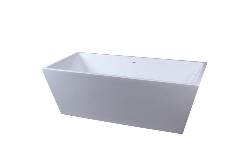 Elegant Furniture & Lighting - Turner 67 inch soaking rectangular bathtub in glossy white - BT21367GW veiw 8